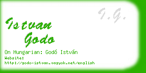 istvan godo business card